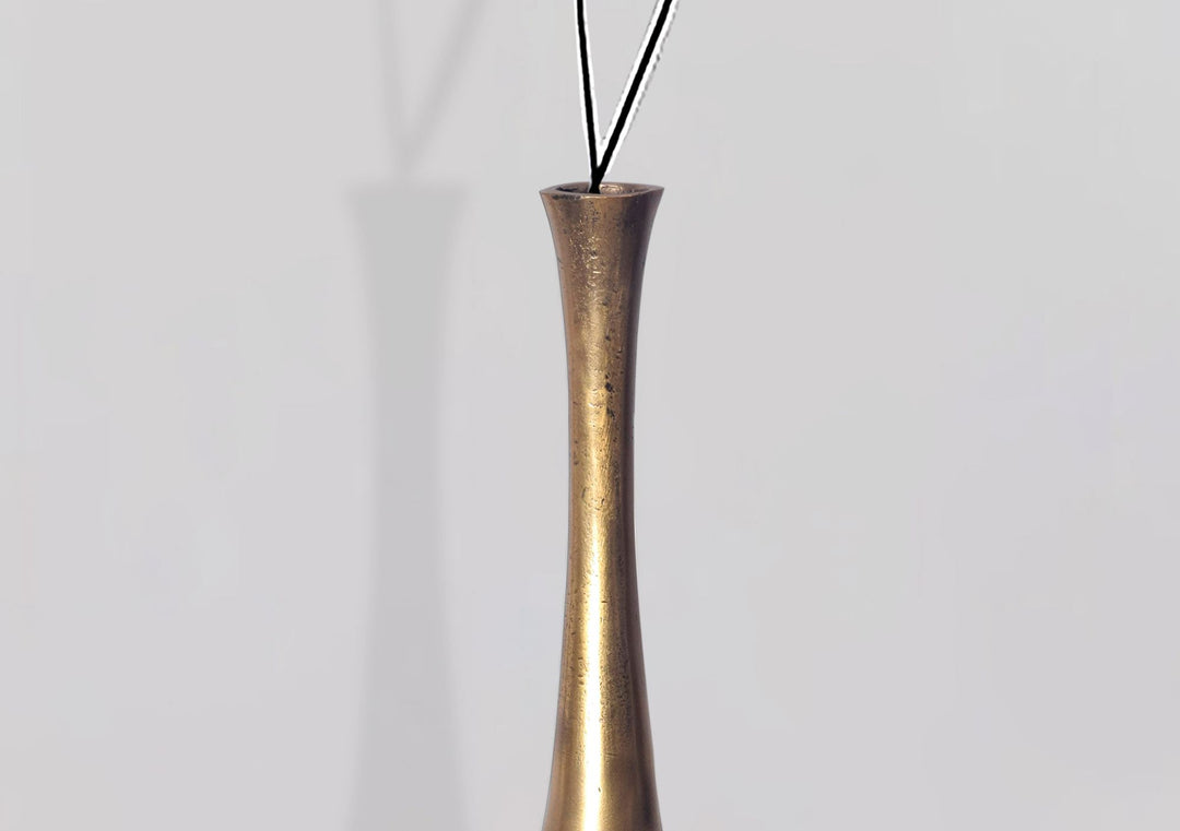 Dekorativ vase 100 cm aluminium guldfarvet blomstervase moderne, håndlavet