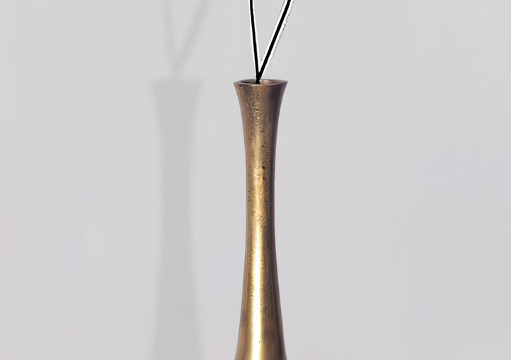 Dekorativ vase 100 cm aluminium guldfarvet blomstervase moderne, håndlavet