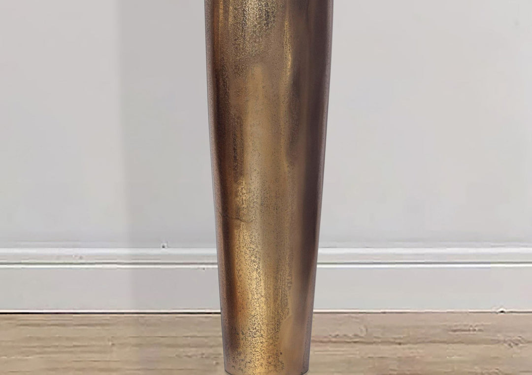 Dekorativ vase 100 cm aluminium guldfarvet blomstervase moderne, håndlavet