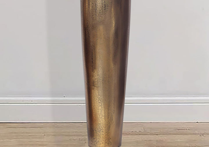 Dekorativ vase 100 cm aluminium guldfarvet blomstervase moderne, håndlavet