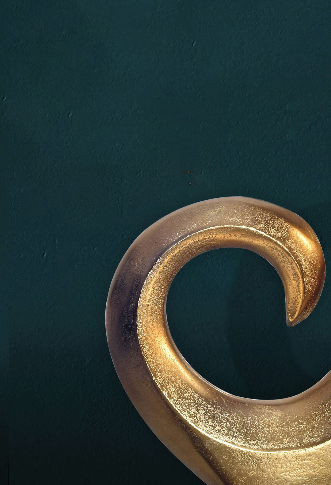 Dekorativ vase 47 cm aluminium guld spiral blomstervase moderne lille, ekstravagant dekorativ vase til blomster, aluminium bordvase boligindretning borddekoration håndlavet