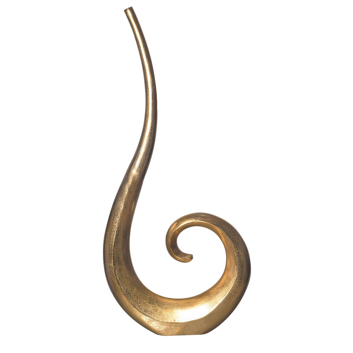 Dekorativ vase 100 cm aluminium guld spiral blomstervase moderne stor, ekstravagant dekorativ vase til blomster, XXL aluminium gulvvase metal boligindretning håndlavet