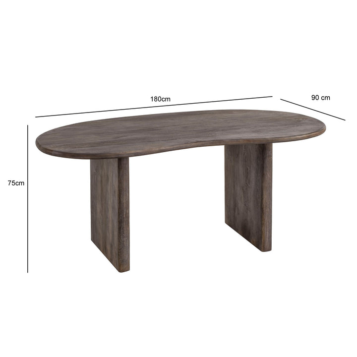 Skrivebord 180x90x75 cm akacie massivt træ computerbord retro