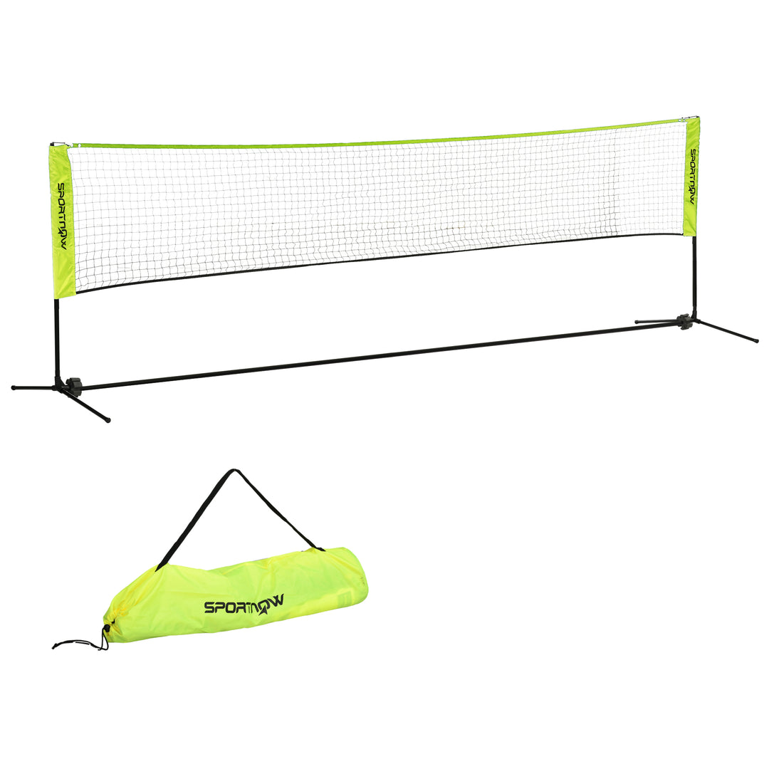 Badmintonnetsæt, foldbart volleyballnet 103/120/155H cm, gul