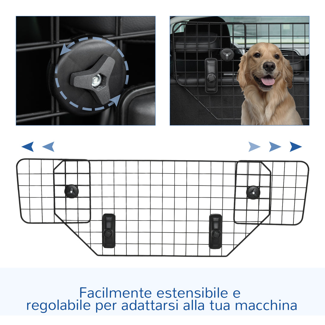 Hundebeskytter bil universal bagagerumsbeskytter 90-120 cm justerbar metal