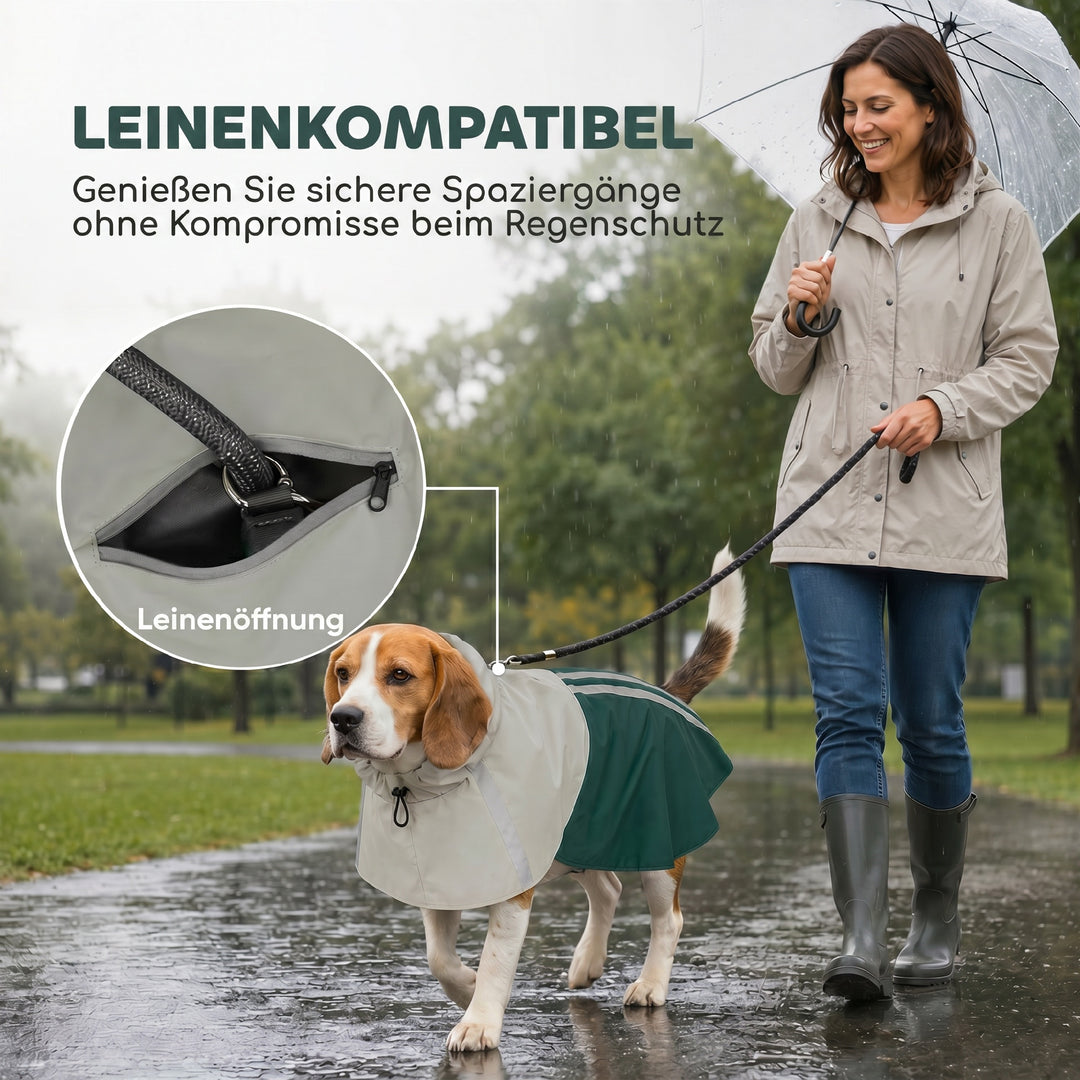 Vandtæt hunderegnjakke til mellemstore hunde