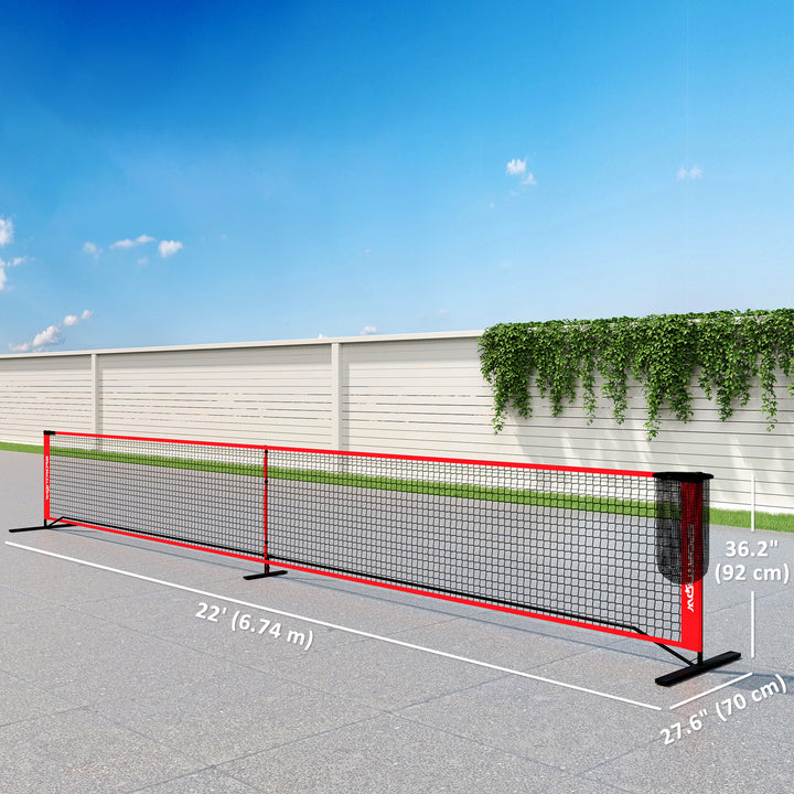 Bærbart sæt med pickleballnet, 6,7 m pickleballsystem med net