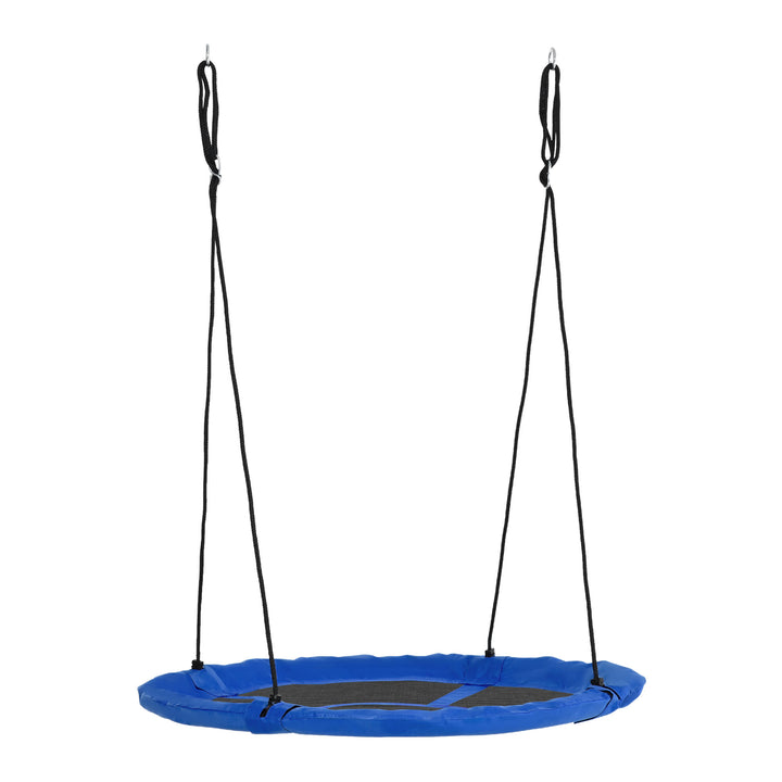 Nest swing, vejrbestandig, op til 100 kg, længdejusterbare reb, ø110 cm, blå