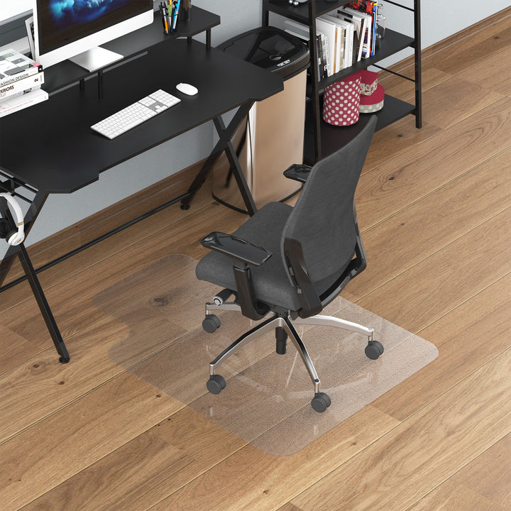 Stolemåtte til hårde gulve, 90 x 120 cm, skridsikre, transparente gulvmåtter til beskyttelse af træ og fliser, til kontor og hjem
