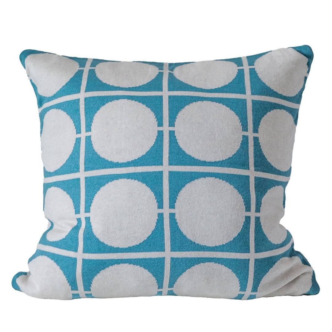 Don Pillow-Cover benzin, blød jacquard strikket bomuld