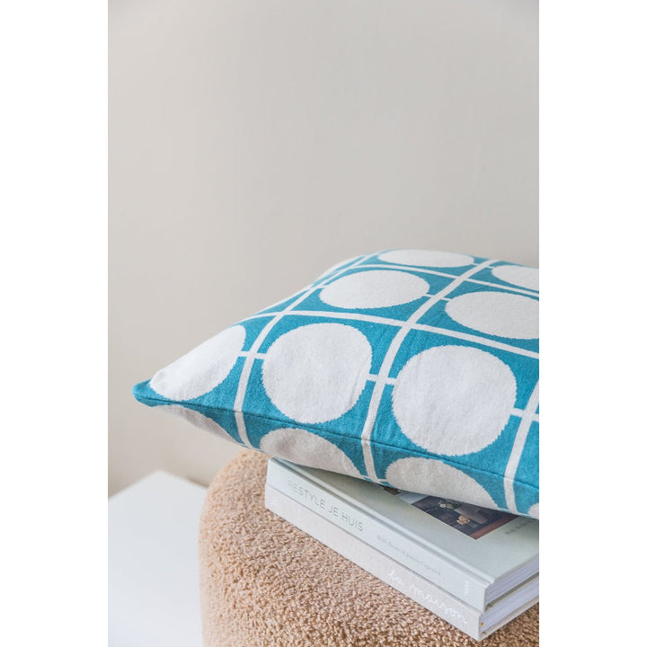 Don Pillow-Cover benzin, blød jacquard strikket bomuld