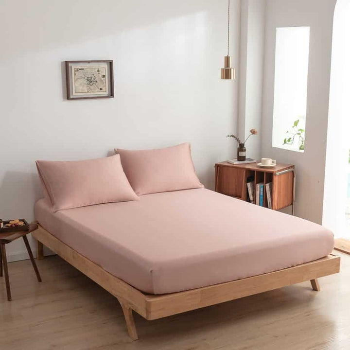 Pink Bambus Sengesæt 1-person - 400TC Tanboocel - Cuddle Pink