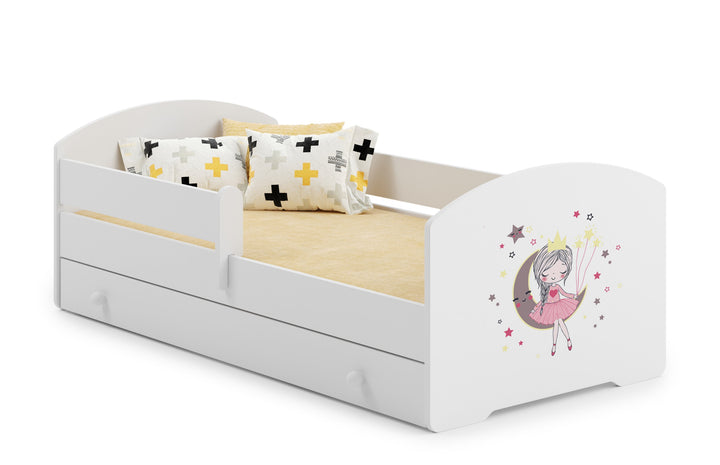 Børneseng 160x80 med skuffe - Sovende prinsesse