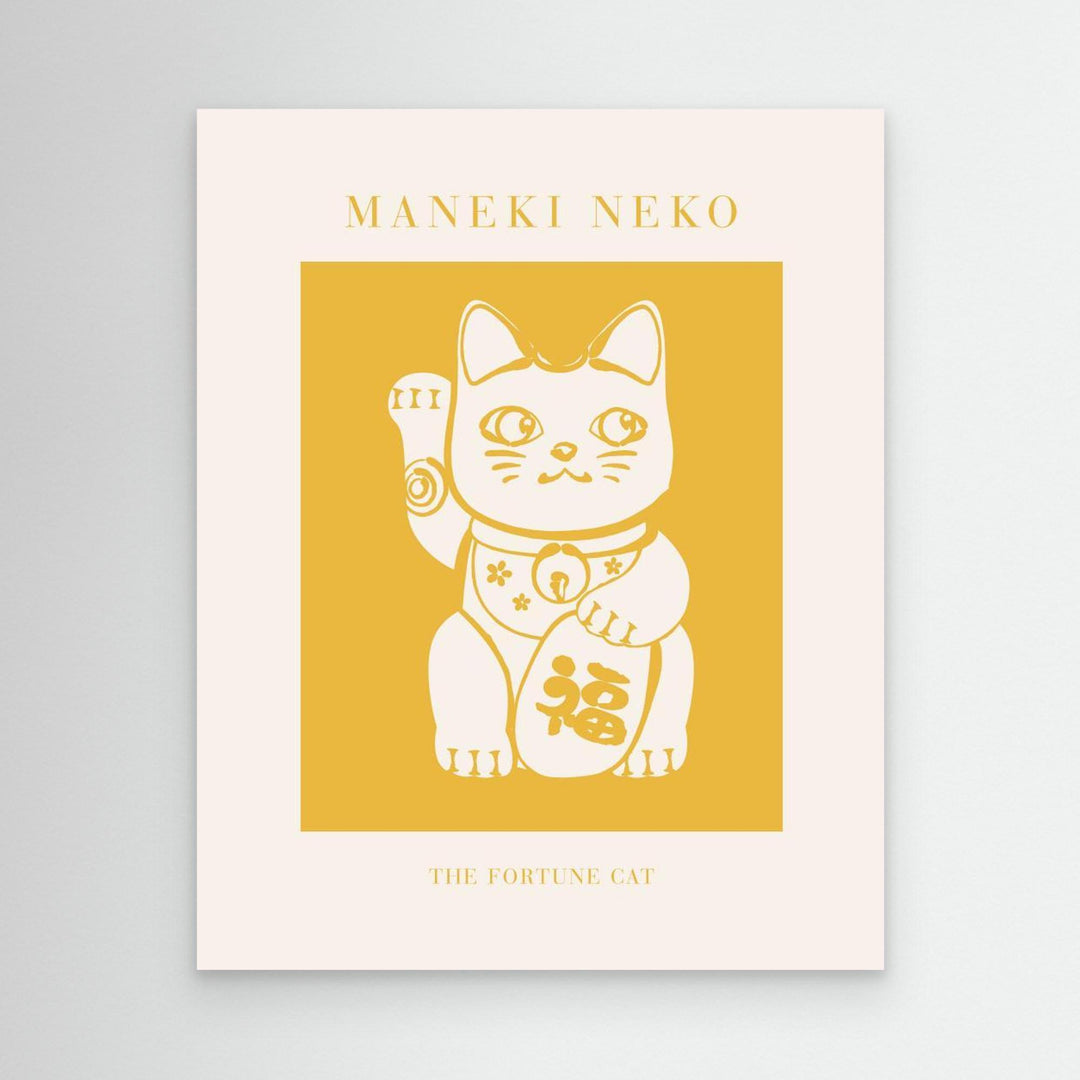 Maneki-Neko Yellow Cat by Ksana Kalpa