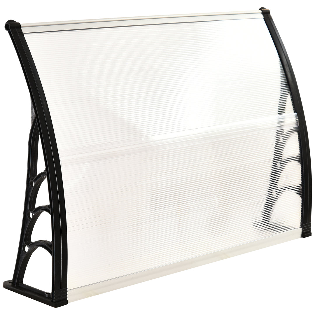 Baldakin til hoveddør 75 x 100 cm nedhængt baldakin tagdækning polycarbonat hvid