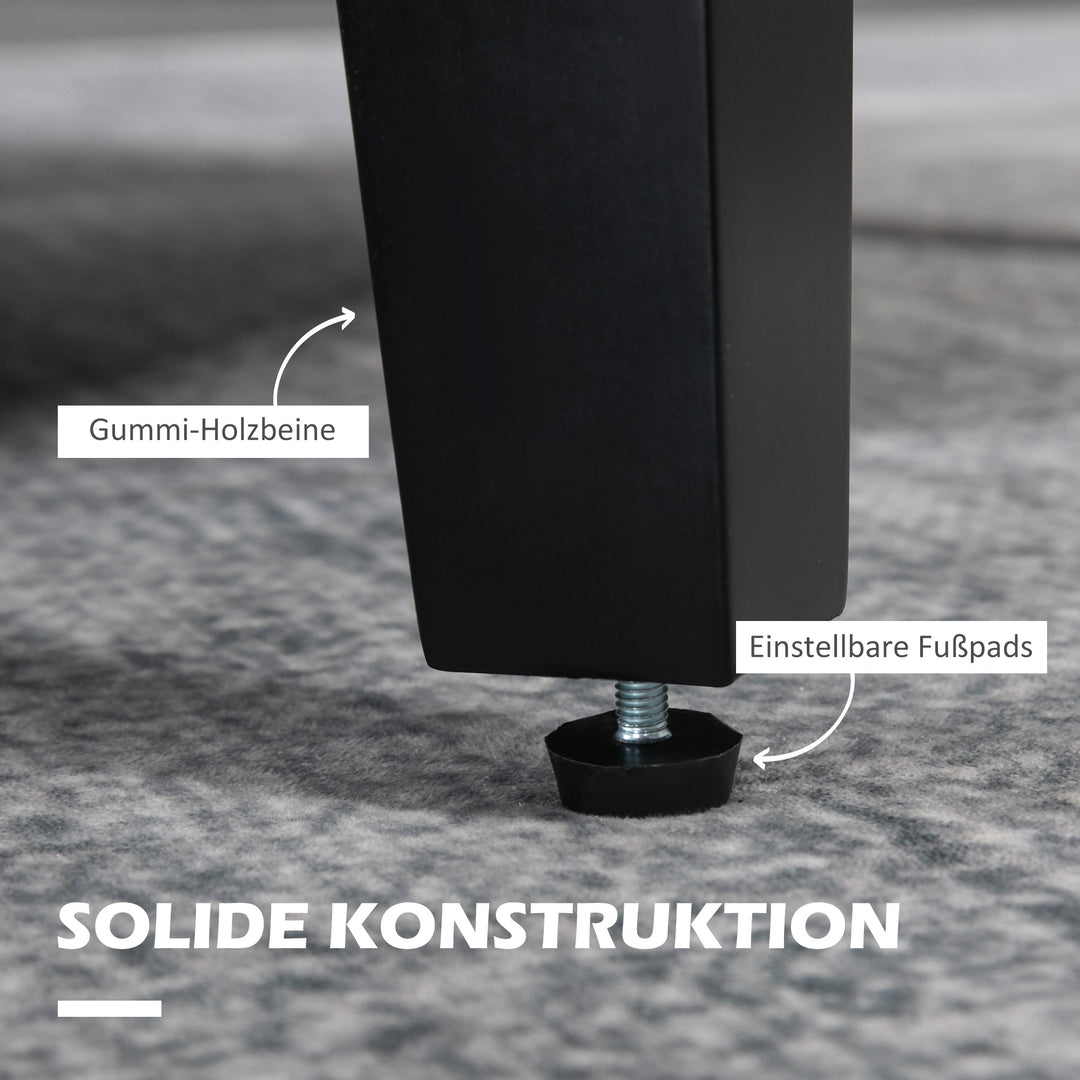 Enkelt lænestol, lænestol, polstret lænestol med træfødder, stof med linnedlook, 66 x 72 x 74 cm, cremehvid