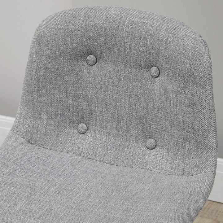 Barbord med barstole i industrielt design, knapsyninger, 120 cm x 60 cm x 91 cm, lysegrå