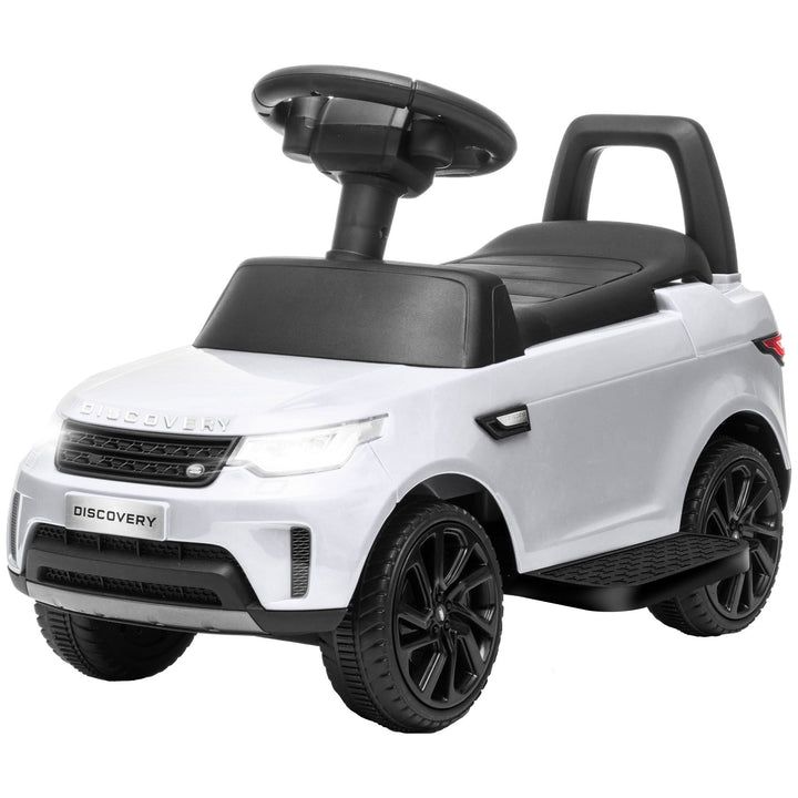 Elektrisk børnebil 6v, land rover, køre-/skubbetilstand, forlygter, musik, hvid