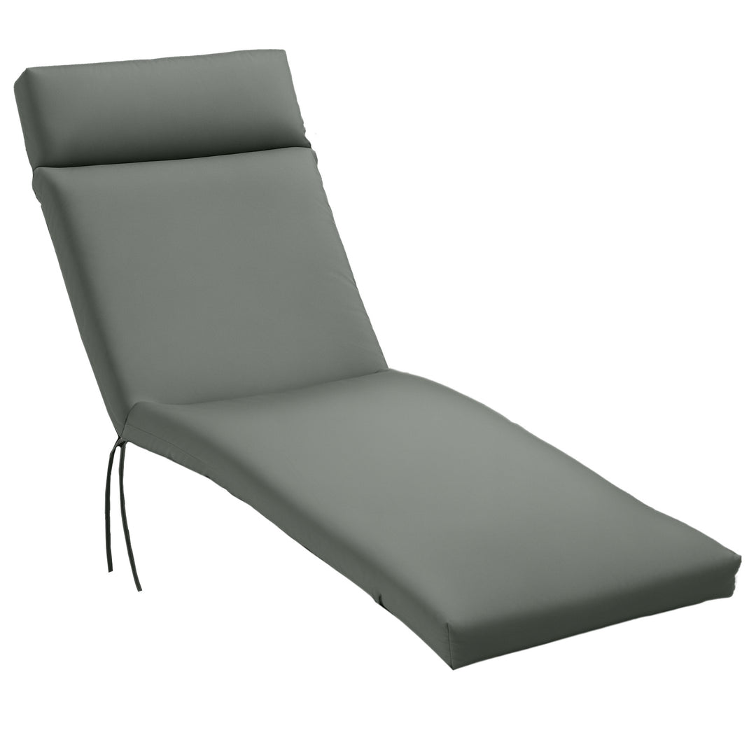 Liggehynde, haveliggehynde, polyesterbetræk, mørkegrå, 196 x 55 x 8 cm