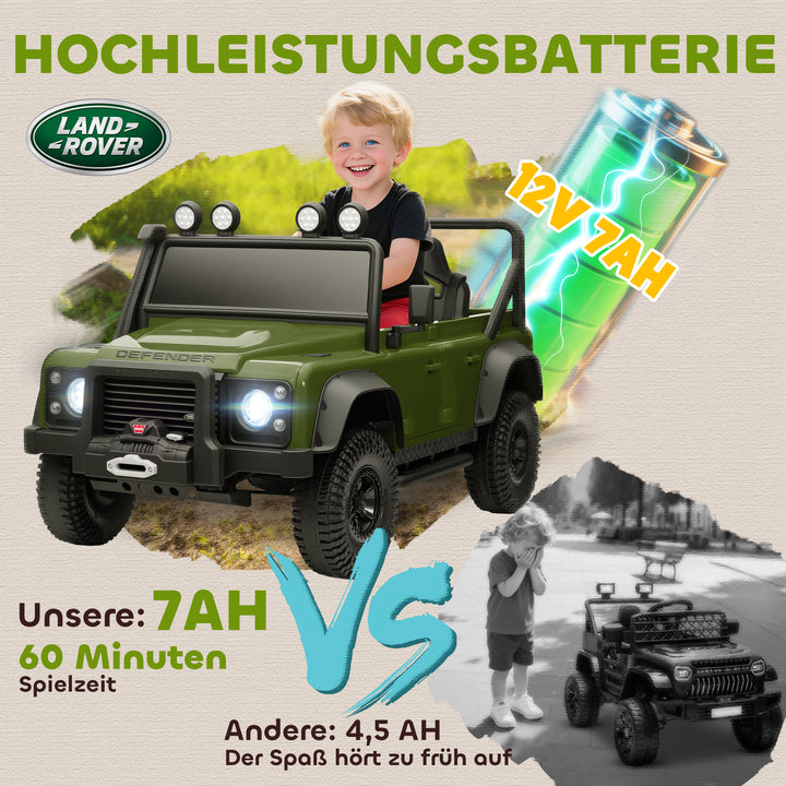 Elbil til børn, 12v batteridrevet, fjernbetjening, musikfunktion, horn, led-lys, grøn