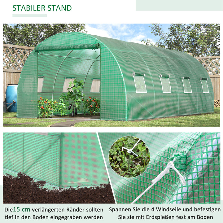 Foliedrivhus, walk-in drivhus, polytunnel, drivhus, plast, stål, grøn
