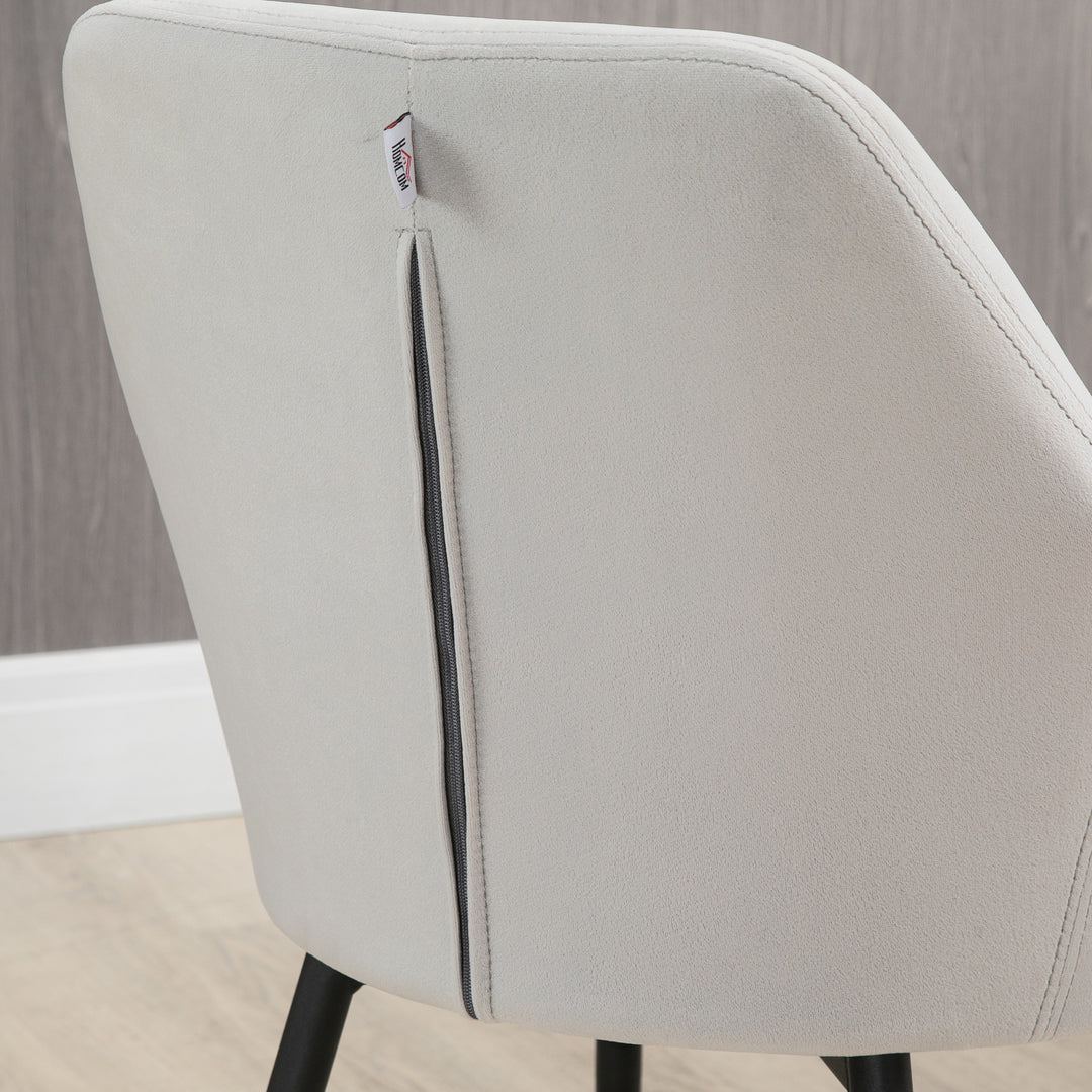 Spisebordsstolsæt, komfortabel, 54x57x80 cm, lysegrå