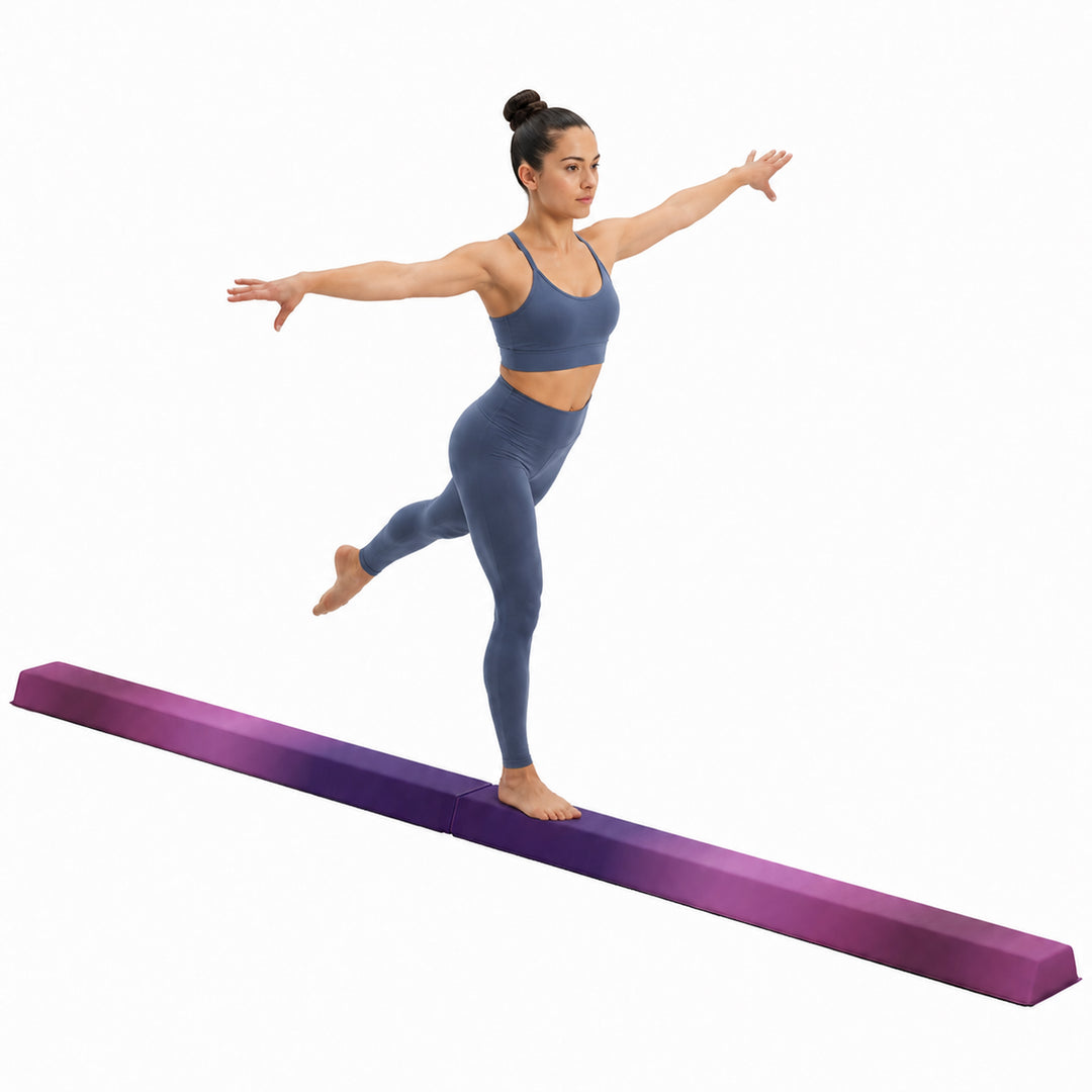 236 cm foldbar balancebom til unge 80 kg violet