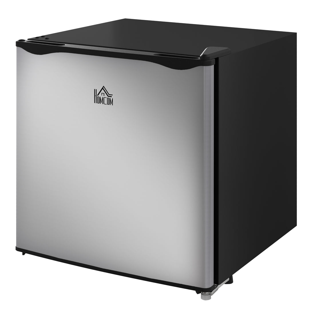 Minifryser, 35 L minikøleskab, -14 til -24 ℃, 5-trins temperaturkontrol, 47 x 44,2 x 48,8 cm, sølv