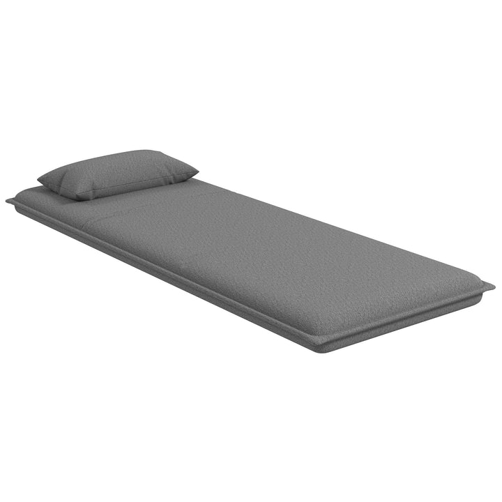 Gulvstol, 3-i-1 design, justerbar gulvstol, chaiselong til stue, soveværelse, gæsteværelse, kontor, grå