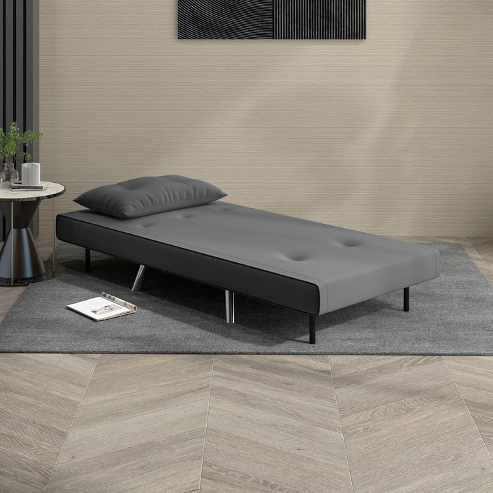 Lænestol med lænefunktion, knapsyninger, linnedlook, 77 cm x 88 cm x 83 cm, mørkegrå