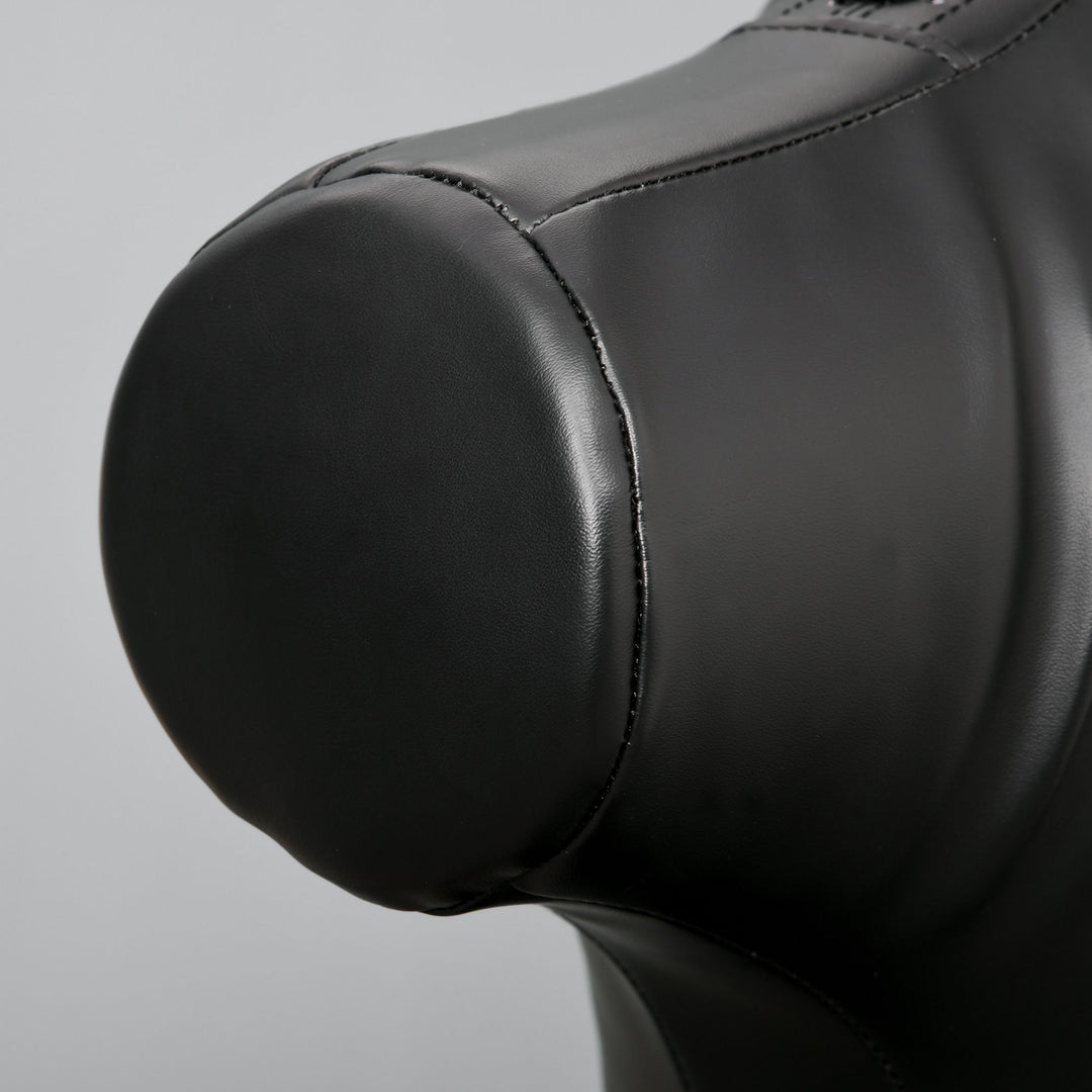 Boksesæk stående 180 cm voksne stående boksesæk boksedummy boksesøjle humanoid design kraftig boksesæk tung boksesækstativ til professionelle og begyndere sort