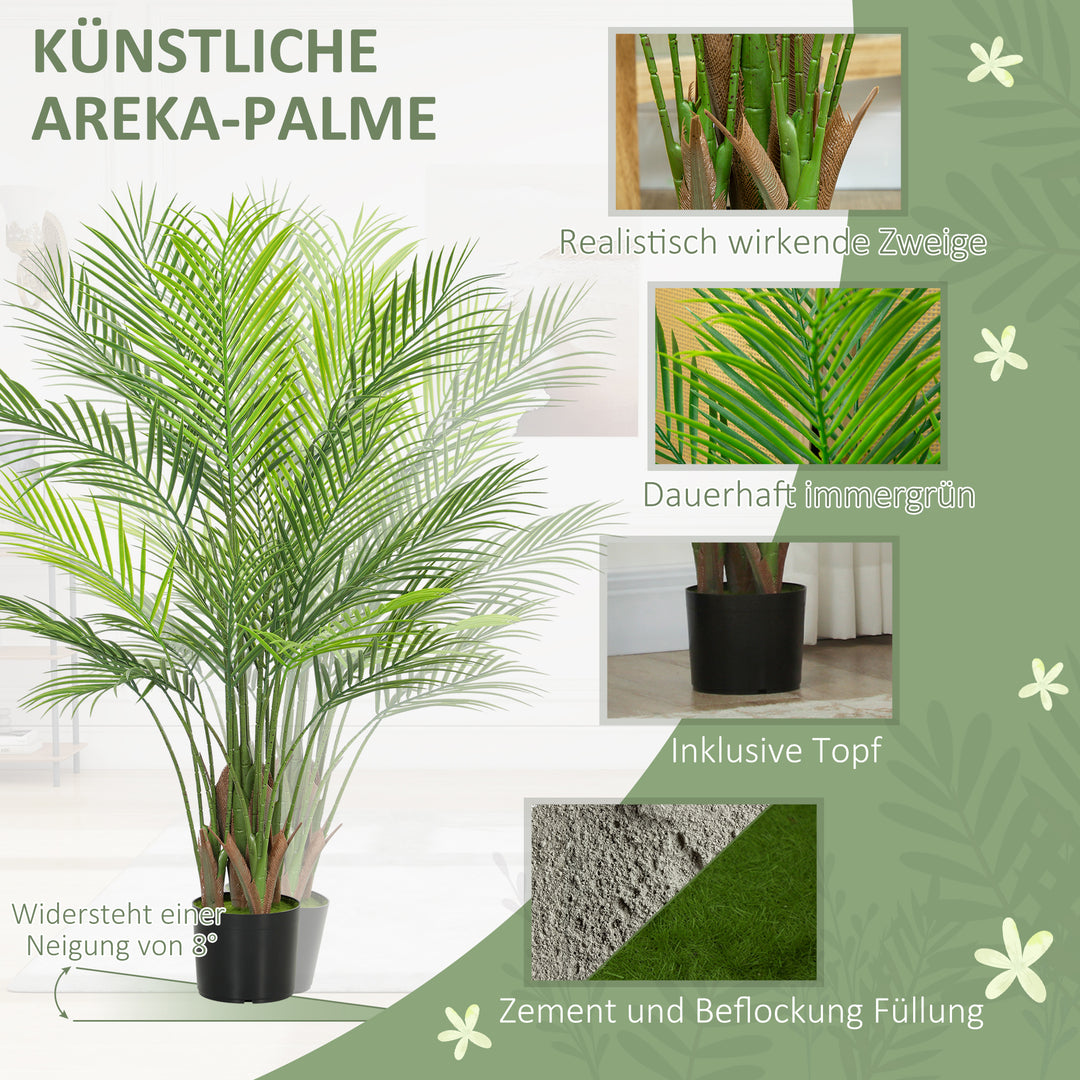 plante palme Kunstig palme stor 120cm kunstig plante, plastik kunstige planter i po – Lammeuld.dk