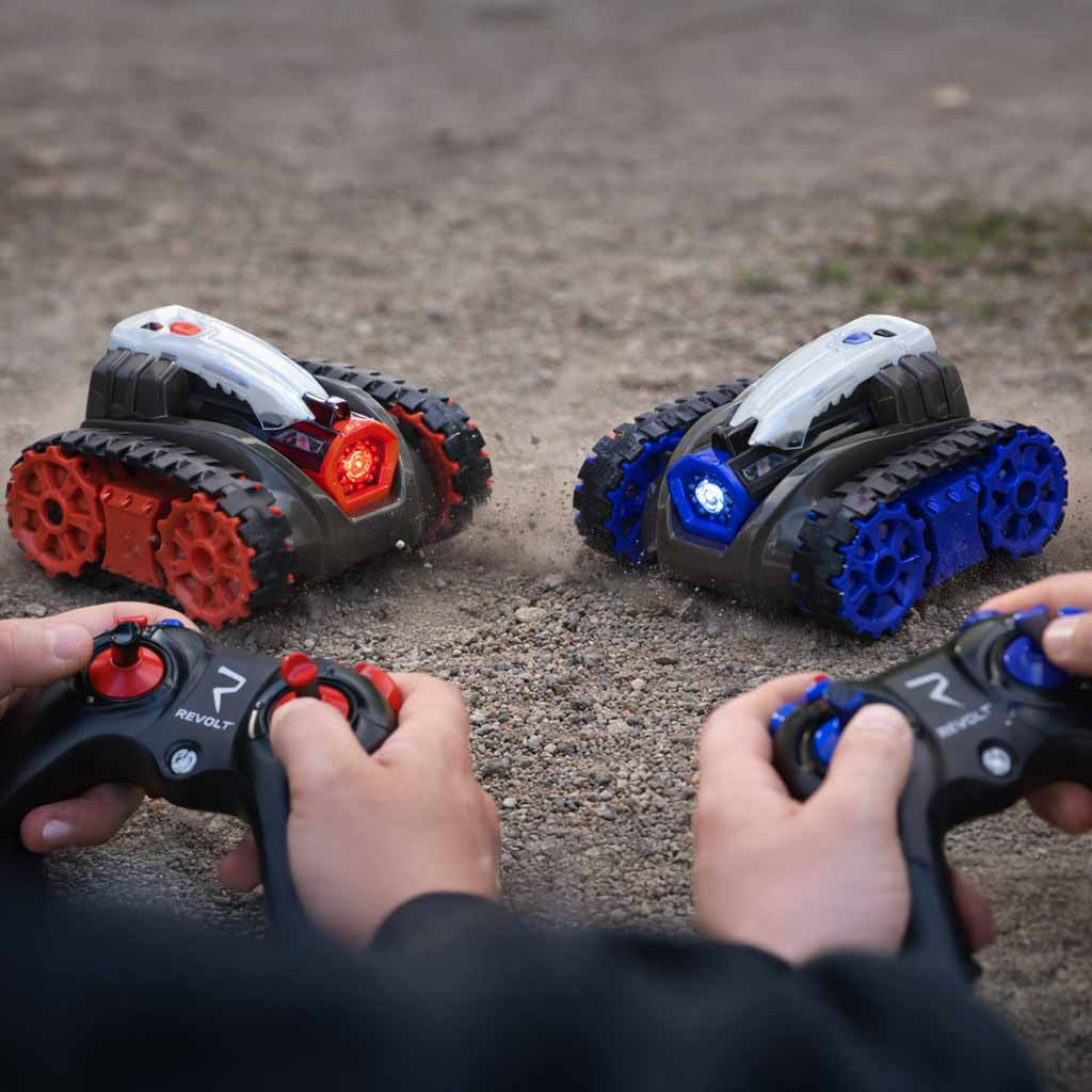 RC Revolt BATTLE fjernbetjent bil kamptilstand lydlys 2-pak