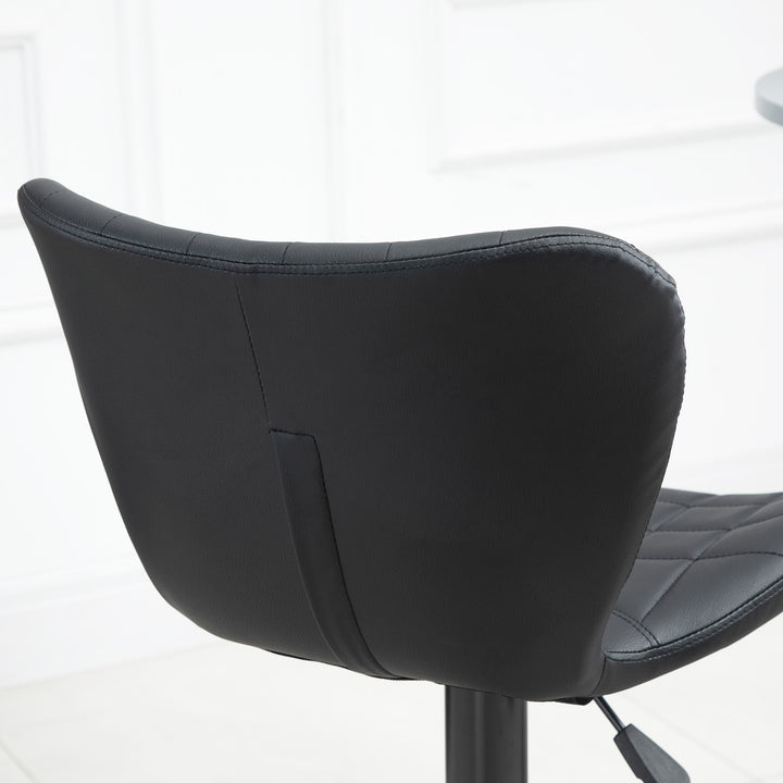 Sæt med 2 barstole, retro design, 47 cm x 51,5 cm x 89-109 cm, sort
