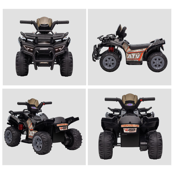 Kids quad elektrisk 6v børne-atv med forlænsfunktion, musik, elektrisk atv til børn 1,5-3 år sort