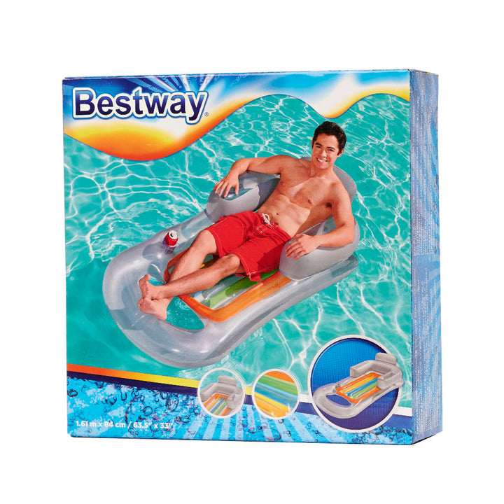 BESTWAY 43028 Oppustelig madrasstol grå