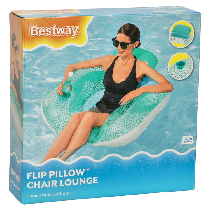 BESTWAY 43097 Oppustelig madras lænestol 102 x 94 cm