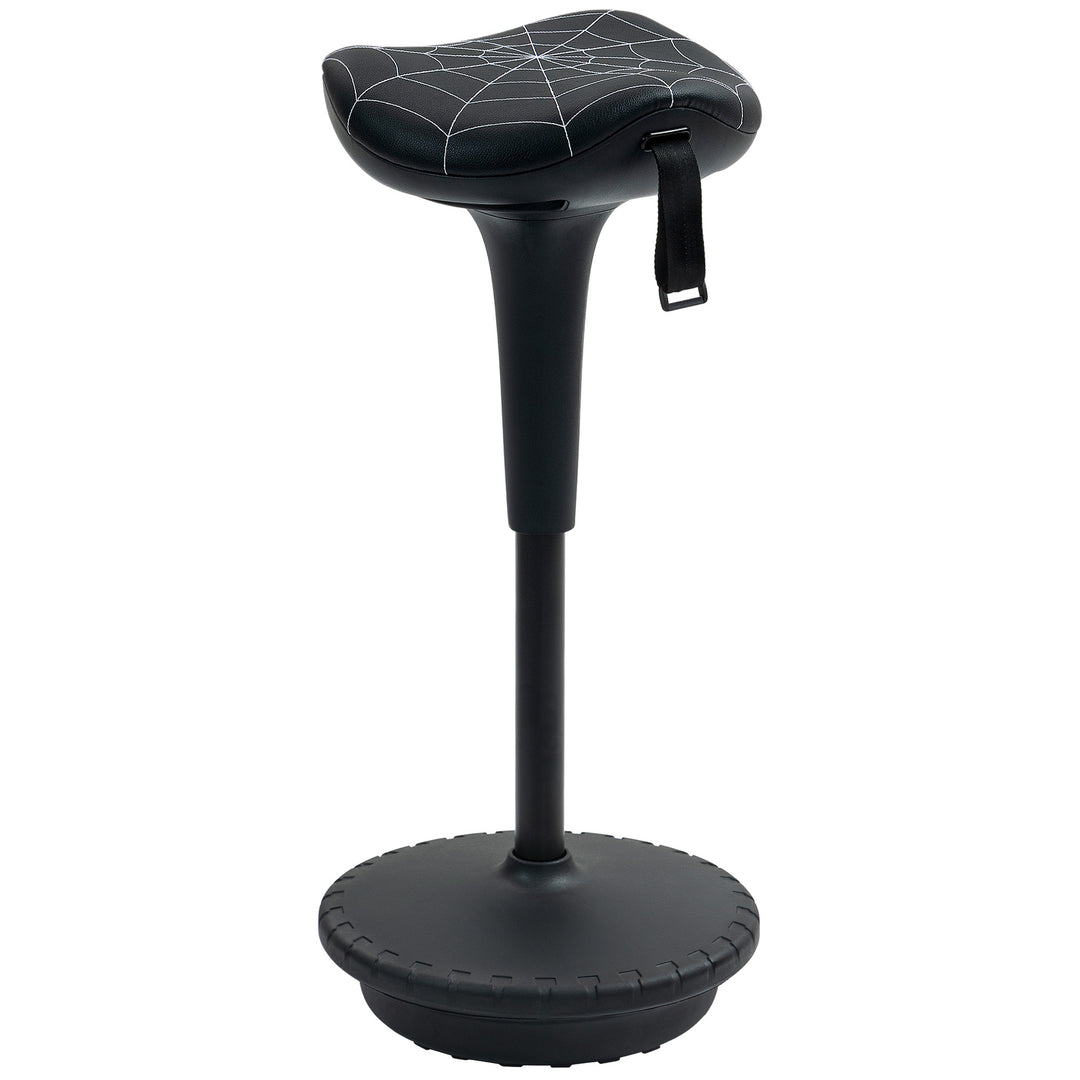 Kontorstol med drejefunktion, ergonomisk stol, højdejusterbar 65,5-83,5 cm, 120° vipbar, sort