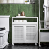 Badeværelsesskab til opbevaring af toiletpapir, 65x20x70 cm, hvid
