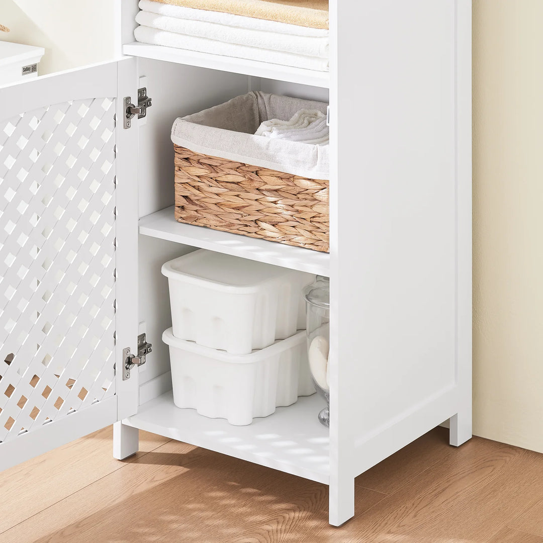 Badeværelsesskab (Højskab): 45x41,5x170 cm med masser af opbevaringsplads