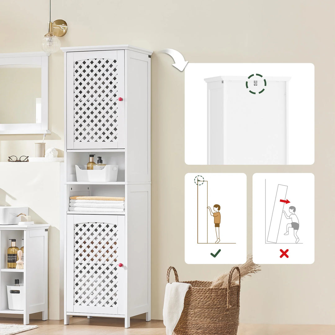 Badeværelsesskab (Højskab): 45x41,5x170 cm med masser af opbevaringsplads