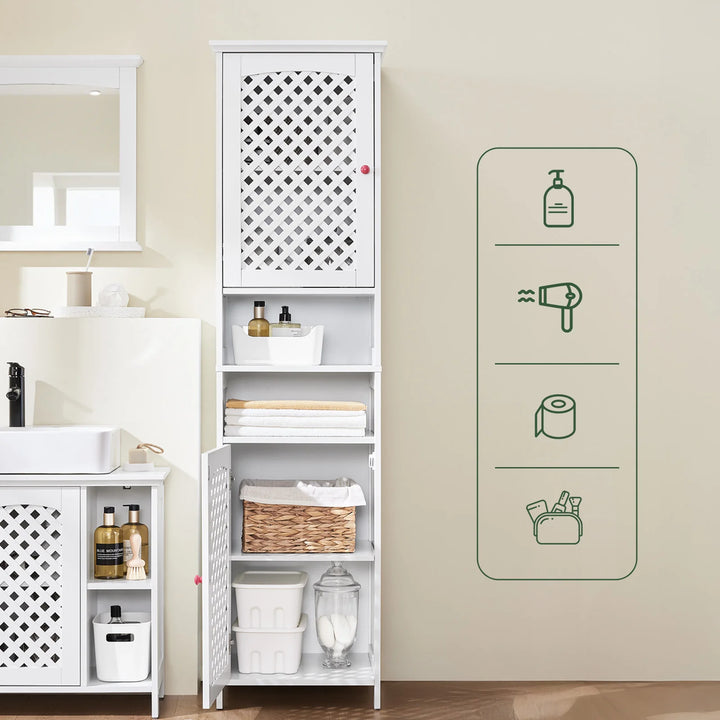 Badeværelsesskab (Højskab): 45x41,5x170 cm med masser af opbevaringsplads