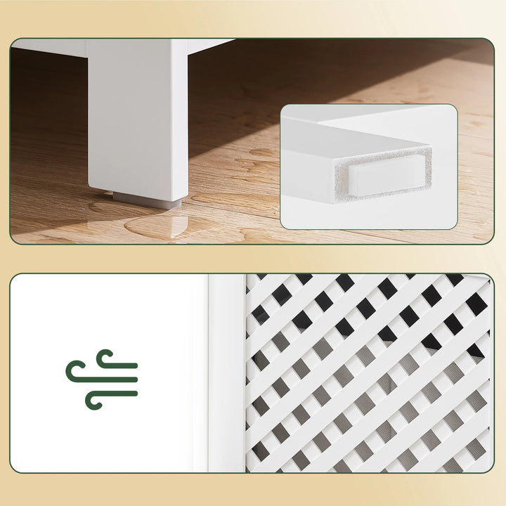 Badeværelsesskab med integreret vasketøjskurv, 45 x 41,5 x 87 cm, hvid