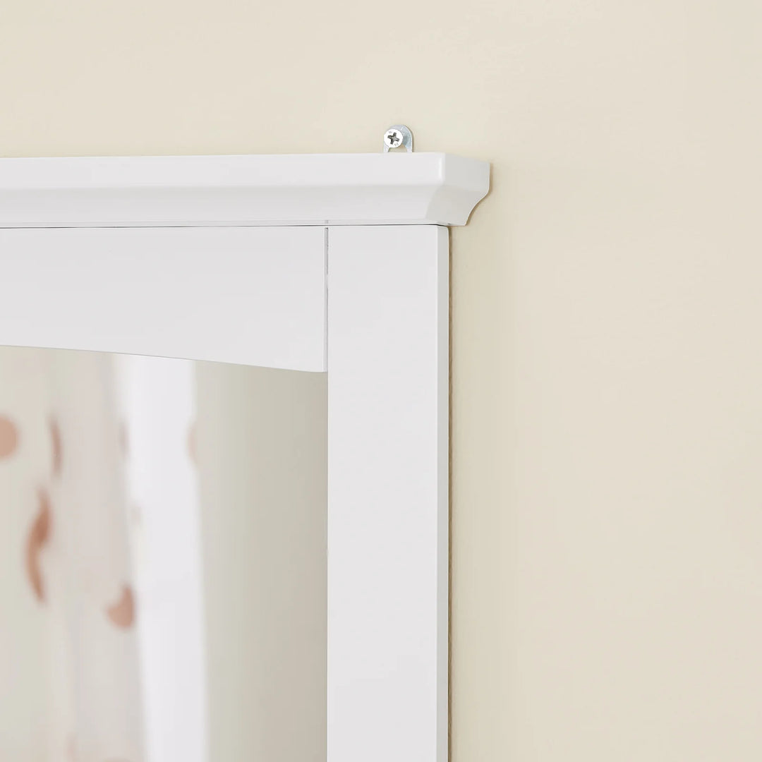 Spejl med hylde til badeværelset, 60 x 6 x 53,5 cm, hvid