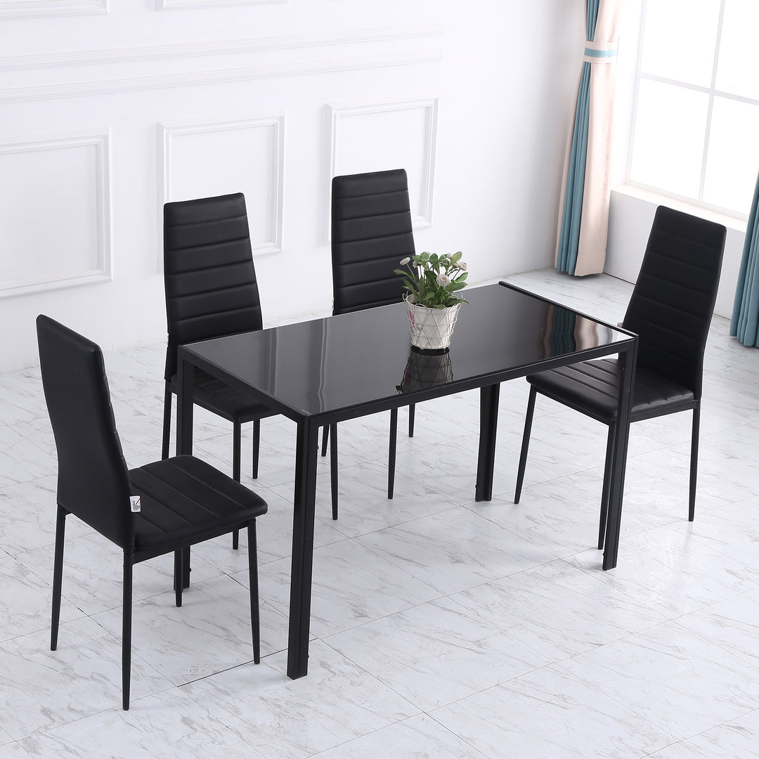 Spisebord køkkenbord stort bord, moderne design, 120 cm x 60 cm x 75 cm, sort