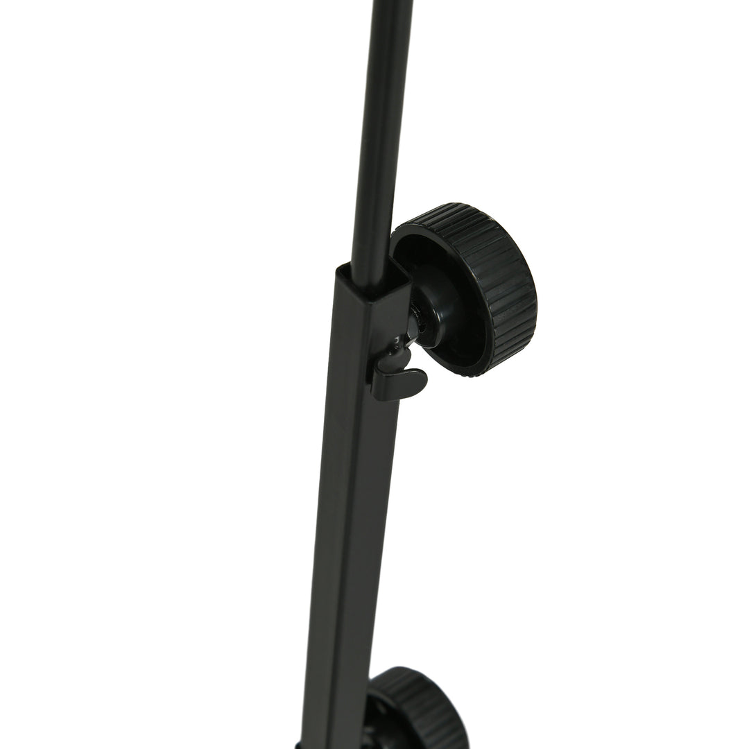 Varmelampestativ til terrarier, højdejusterbar, 40x15x95cm, sort