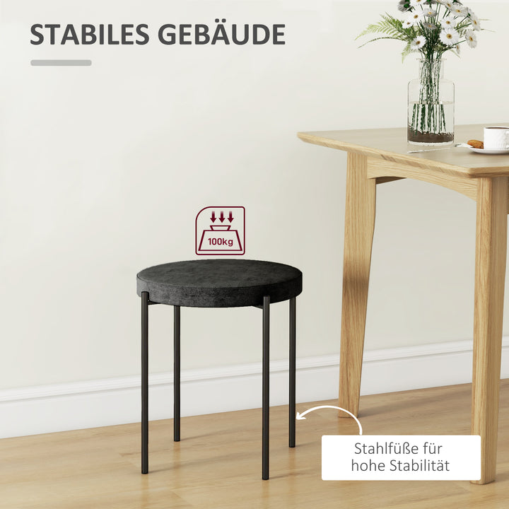 Spisestol/køkkenstole, 41,5 cm x 41,5 cm x 46 cm, sort