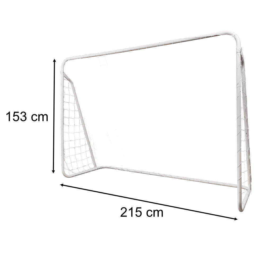 Børnefodboldtræningsmål 2-i-1 + præcisionsmåtte 215 x 153 x 76 cm