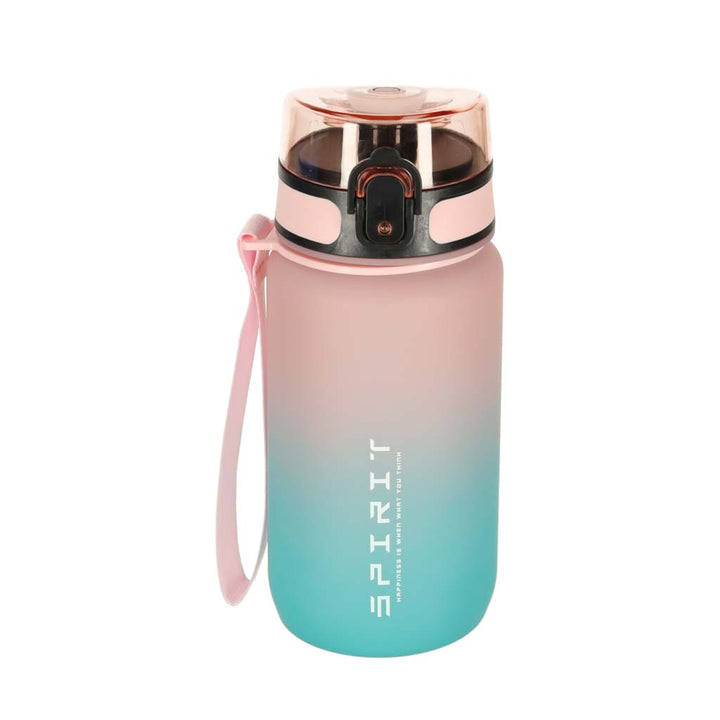 Vandflaske bidon med sugerørshåndtag sports 600ml pink-blå