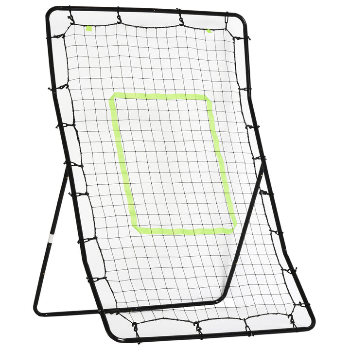 Rebounder til fodbold reboundervæg bærbar med slagzone reboundnet kickback reboundvæg reboundvæg til baseball basketball fodboldmål til børn og unge træning 75x126cm, sort